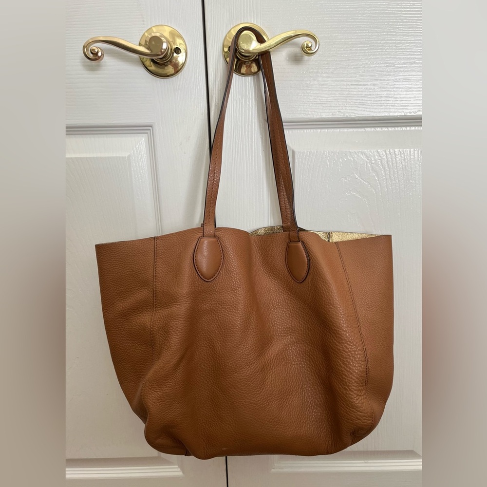 Michael Kors Brown Leather Tote Bag - Picture 2 of 5